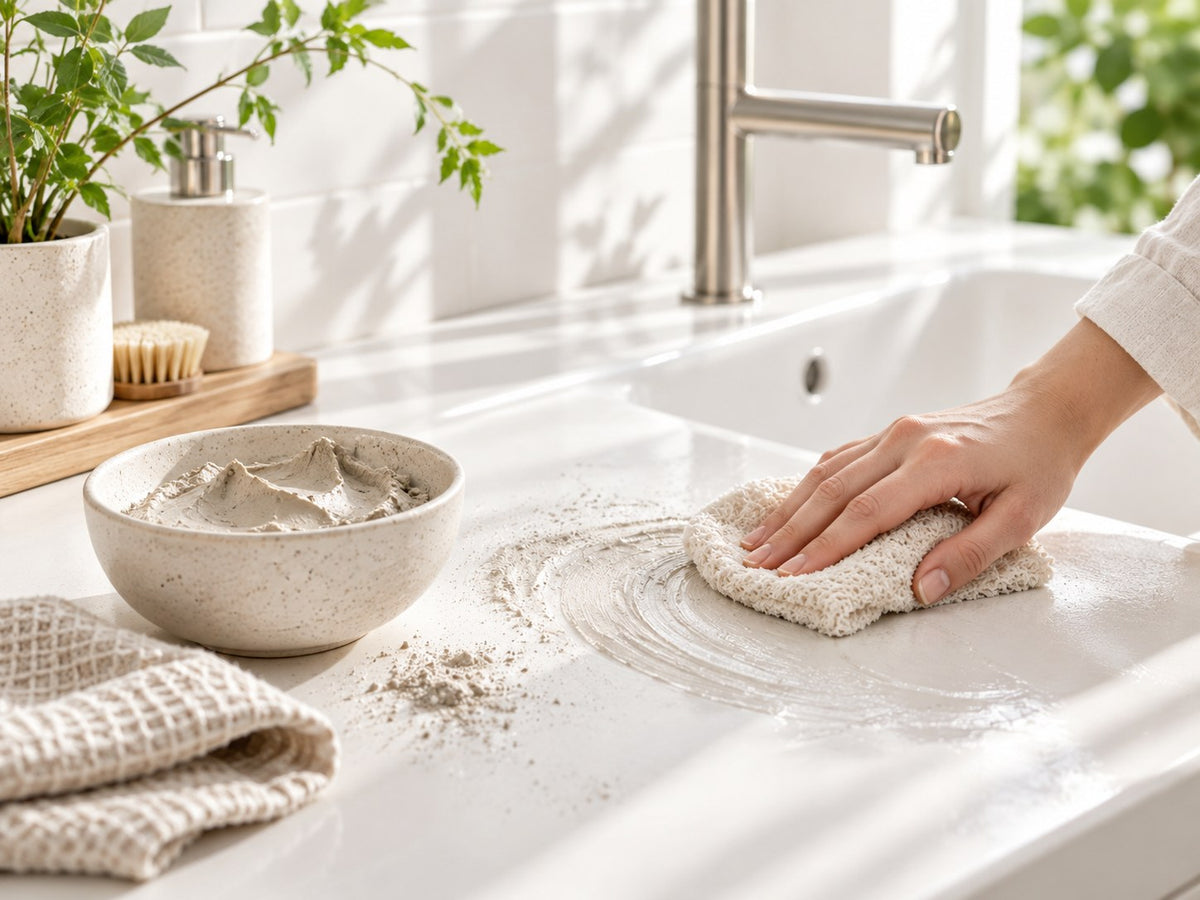 Kasede bentonit kili, tezgah bezle ovuluyor